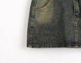 [Belt Set] Konya Y2K Washing Denim Mini Skirt