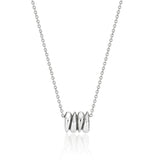 Claw Silver Barrel Necklace