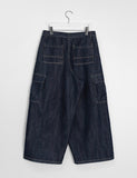[BAONHAUS] Nemin string cargo non-fade denim pants