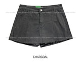 Denzel Cutting Pleats Cotton Pantskirt