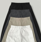 4-Season Folding Side Cut Inner Button Wide Slacks Pants