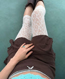 PUNCHING FRILL MINI SKIRT
