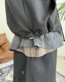 Heriel String Hooded Zip-up