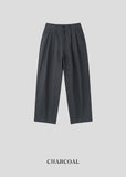 Ice two-tuck linen pants