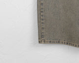 Clutch Grayish Washing Long Wide Denim Pants