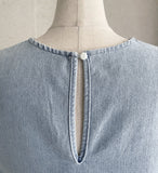 Paying Denim Sleeveless Mini One Piece