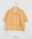 Meato Pocket String Short Sleeve Wind Jumper