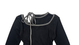 Pencil Layered Unbalanced Color Matching Line T-Shirt