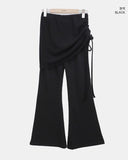 Laden Shirring Bootcut Skirt Pants