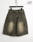 Tishan Cargo Bermuda Half Denim Shorts