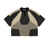 Paneled Two-Tone Polo Shirt