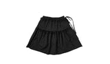 Loseo Dot Lace Banding Midi Skirt
