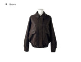 Vogue Leather Washing Overfit Blouson Jacket