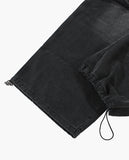 Hip 3D cargo denim banding pants
