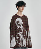 Geumone Washed Stripe Long Sleeves T-shirt