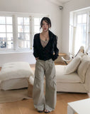 Dearly See-through Deep V-neck Cardigan