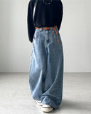 Mesh Long Leather Belt