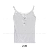 Folded ribbed snap sleeveless shirt