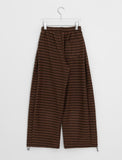 Kikam Stripe Banding Wide Brushed Pants