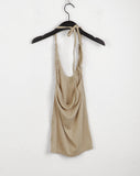 Claire shirring halter strap sleeveless