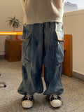 Wave Washed Balloon Cargo Denim