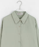 [BAONHAUS] Tenin Cotton Boxy Over Plain Shirt