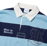 Applique Collar Rugby T-shirt