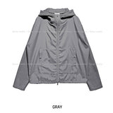 Tech Color Matching High Neck Hood Zip-Up