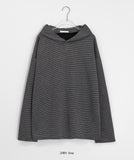 [unisex] Coniten Stripe Over Hood Long Sleeve Tee
