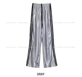 Glossy foil track pants