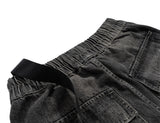 Javid wide cargo banding denim pants