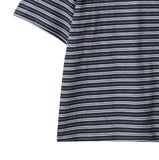 Recl 96 Striped Collared Short Sleeve T-shirt