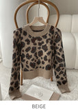 Yubel Leopard Round Puff Knit