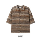 Wavy Bohemian Mix Short Sleeve Shirt