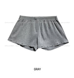 studded ribbed low-rise shorts