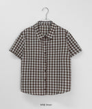 Mameli Check Crop Short Sleeve Shirt