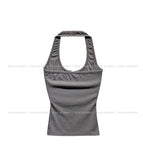 Sideline eyelet halter top
