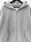 Widin Ribbed Track Hood Zip-Up