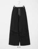 [unisex] Hilb banding parachute brushed training wide pants