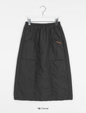 Comoe Banding Padded Long Skirt