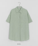 [BAONHAUS] Jubro Summer Check Over Short Sleeve Shirt