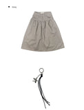 Mote Keyring Fold Shirred Cotton Long Skirt