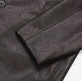 Jerome Single Leather Half Coat