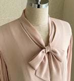 Riel Pleated Tie Blouse