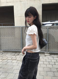 Apol Tie Crop Puff Blouse