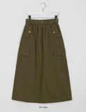 Nino banding cargo long skirt