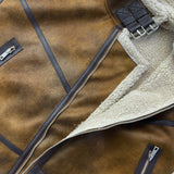 Close-up suede mustang