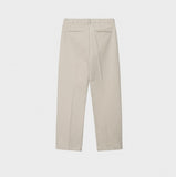 Story peach cotton two tuck pants