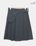 Stan Pleats Belt Midi Skirt Set