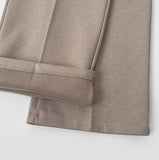 Winter Wool Two Pintuck Inner Clip Wide Slacks